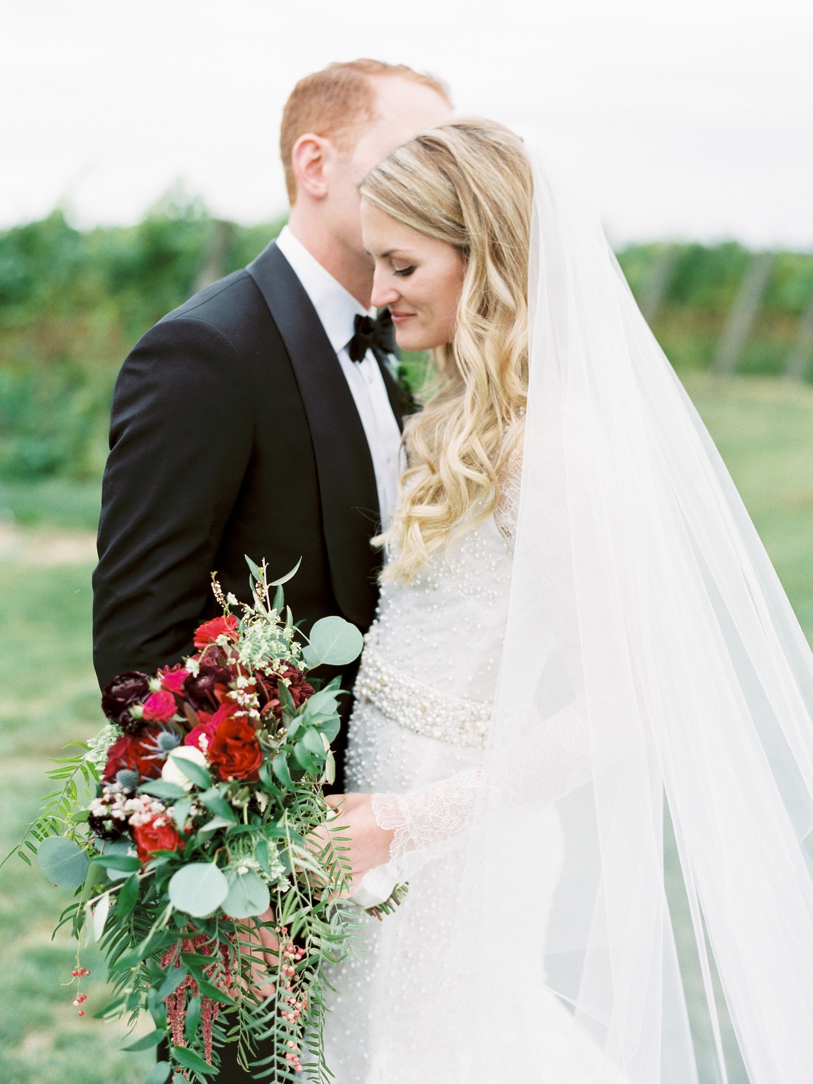 Mr. & Mrs. Ross Lake Michigan Vineyard Wedding Kati Mallory Photo